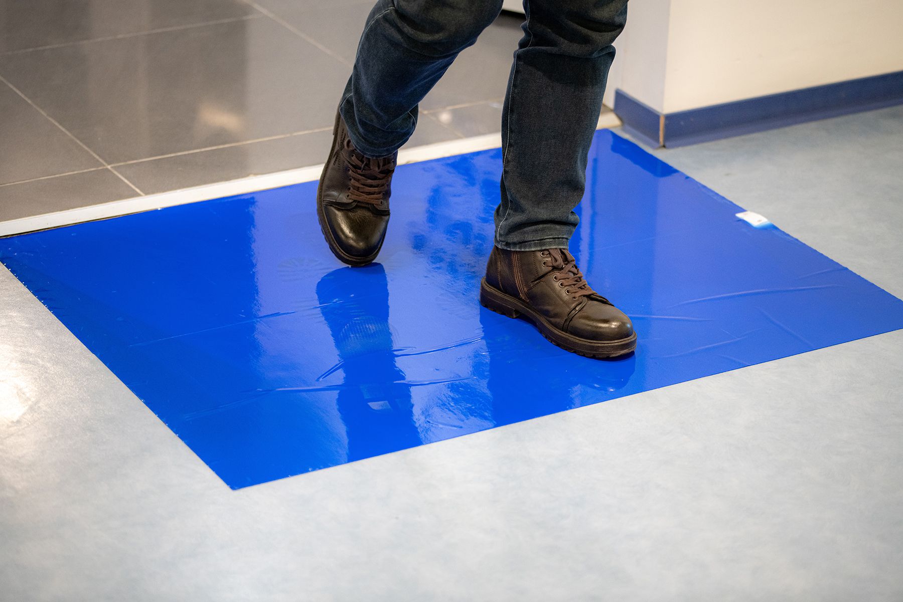 Alternative To Peel-Off Mats, Dycem Contamination Control Flooring